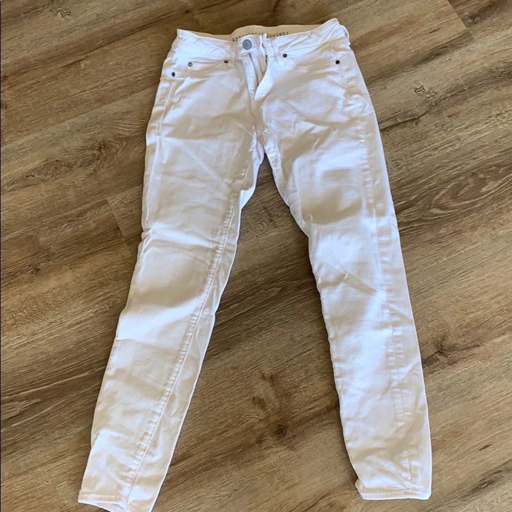 White skinny pants
